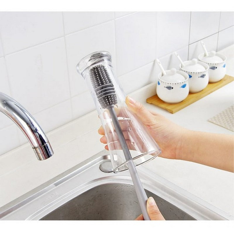Silicone Cleaning Brush with Long Handle Cleaning & Laundry view 4 - Nexusmart Pakistan