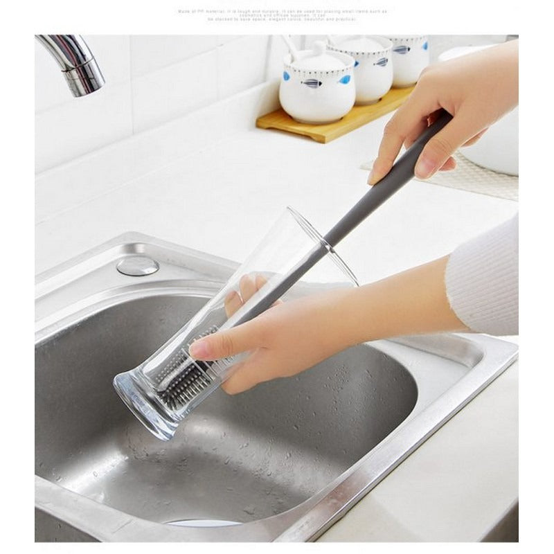 Silicone Cleaning Brush with Long Handle Cleaning & Laundry view 3 - Nexusmart Pakistan