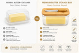 Butter Storage Container with Butter Knife – Covered Butter Dish