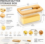 Butter Storage Container with Butter Knife – Covered Butter Dish