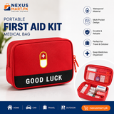 Portable First Aid Kit Medical Bag – Waterproof Empty Medicine Storage Organizer with Multi-Pockets for Travel, Home, Car & Outdoor Emergency Use