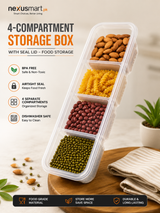 4 Compartment Storage Box with Seal Lid – Food Storage
