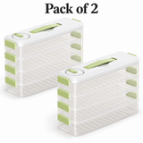 4-Layer Refrigerator Storage Box for Dumplings & Food Organization