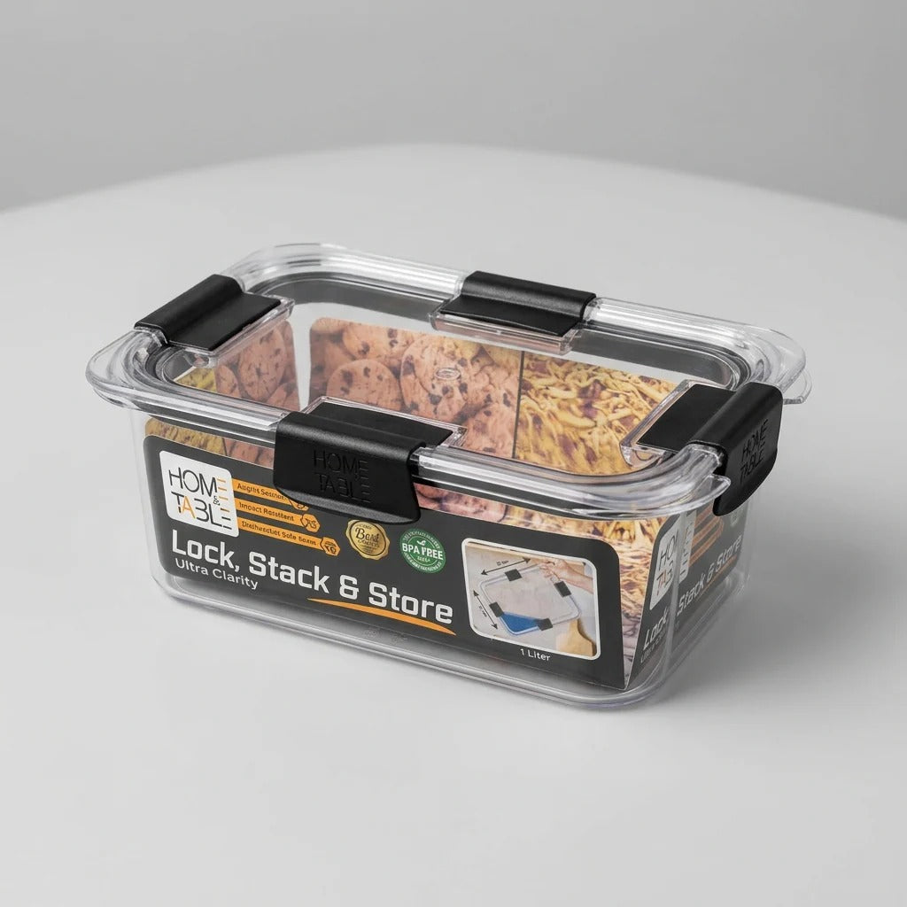 Clear Airtight Food Storage Container – Stackable Pantry Organizer | 1L, 2L, 3L, 5L