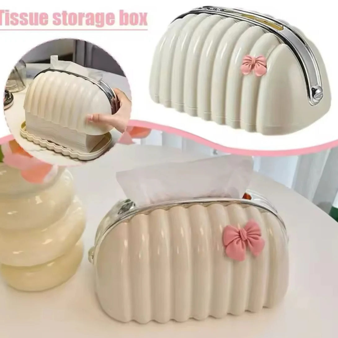 Shell Tissue Box Decorative Tissue Holder Home Organization product image - Nexusmart Pakistan