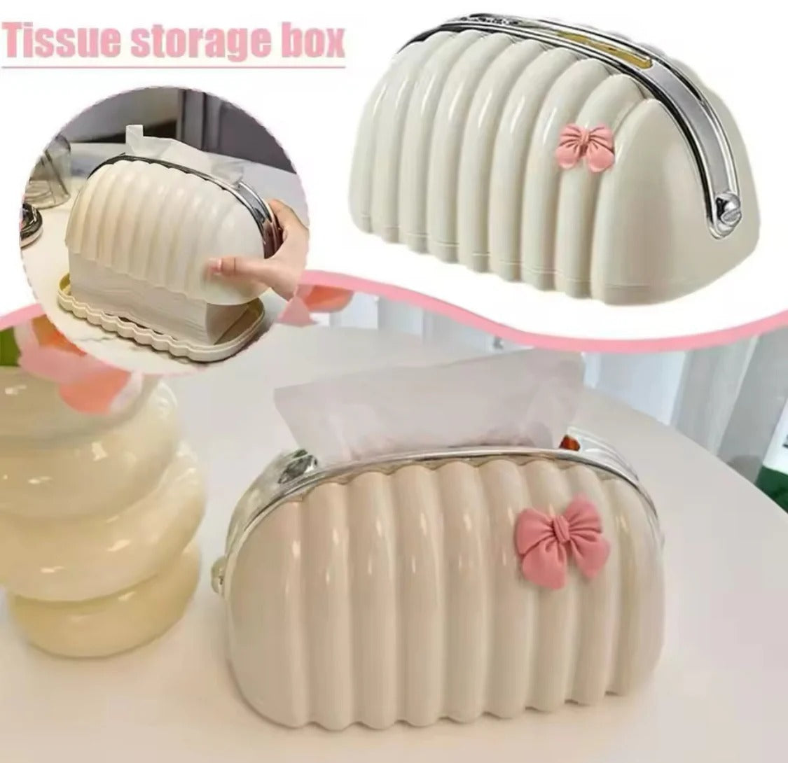 Shell Tissue Box Decorative Tissue Holder Home Organization product image - Nexusmart Pakistan