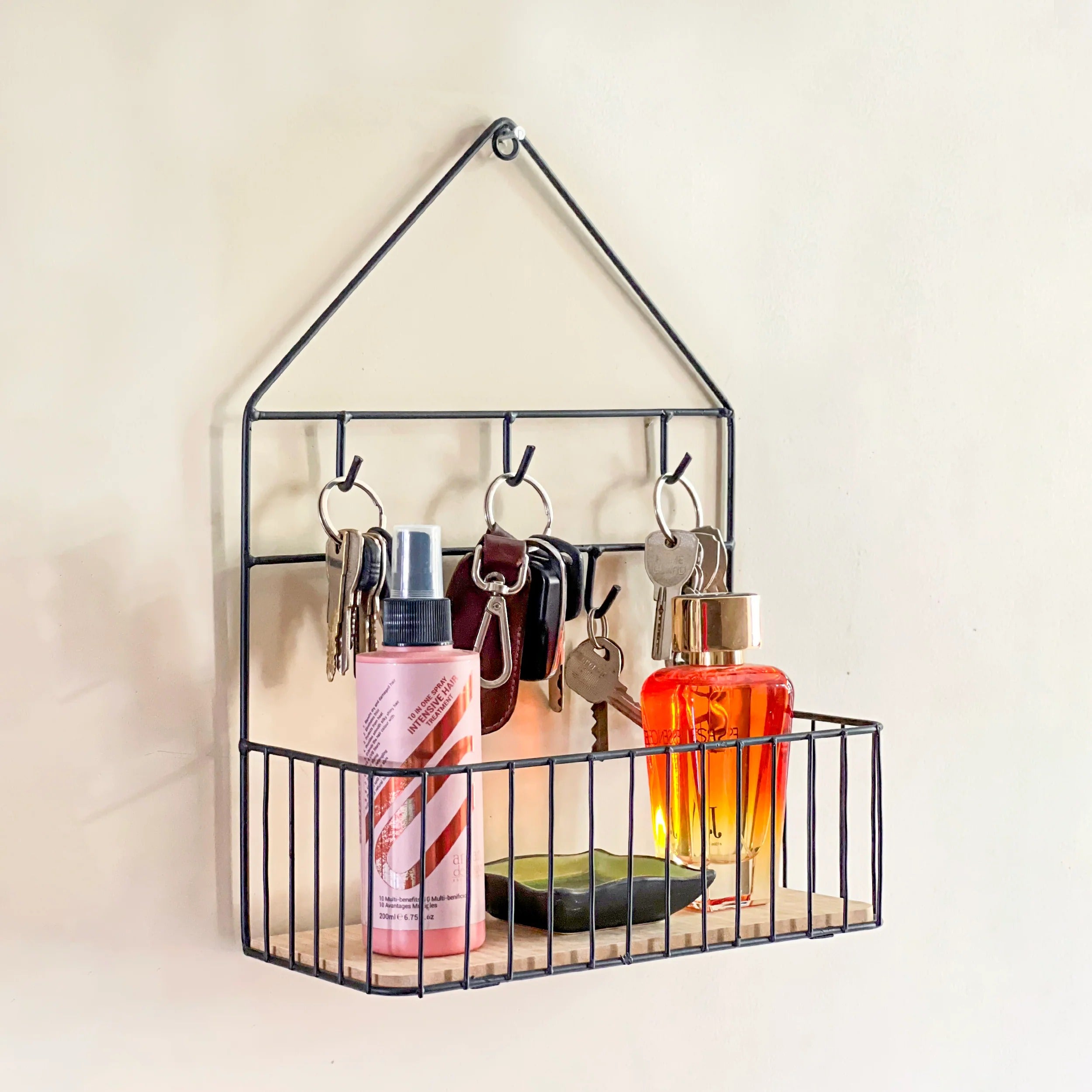 Creative Wall-mounted Shelf with Hooks for Home Use view 4 - Nexusmart Pakistan