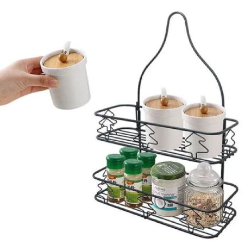 Double Layer Bathroom Rack Space-saving Wall-mounted Organizer for T view 4 - Nexusmart Pakistan