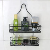 Double Layer Bathroom Rack Space-saving Wall-mounted Organizer for T view 3 - Nexusmart Pakistan