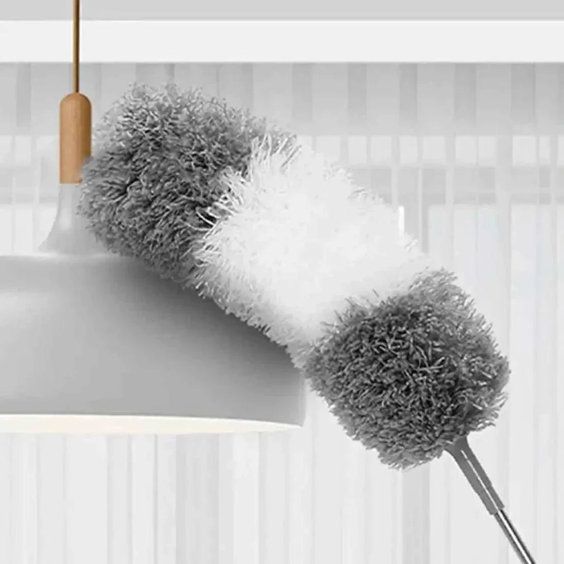 Extendable Feather Duster with Long Bendable Pole for High Ceiling and Ceiling Fan Cleaning