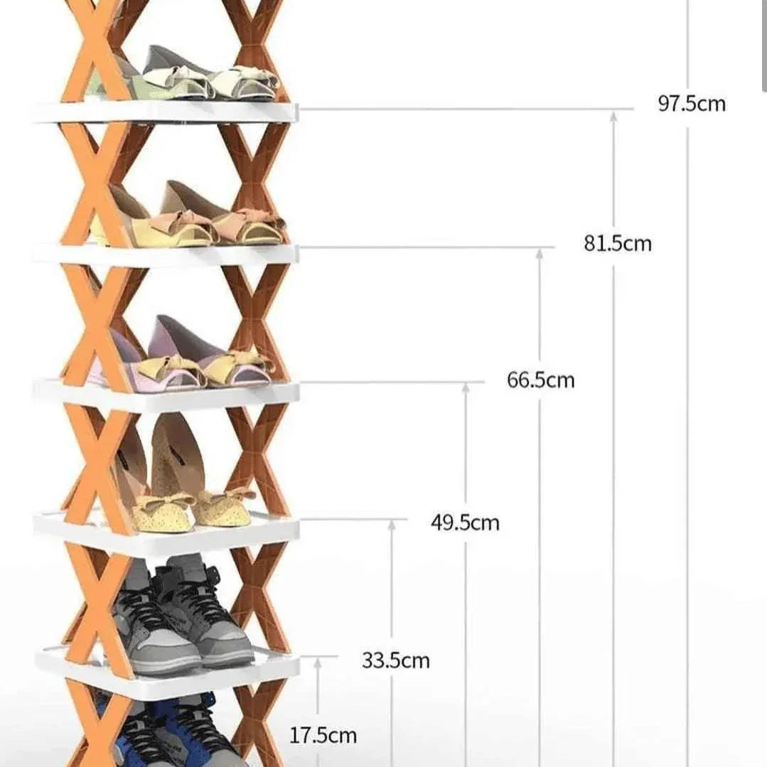 X Shaped Shoe Rack - Stylish and Space-Saving Shoe Organizer
