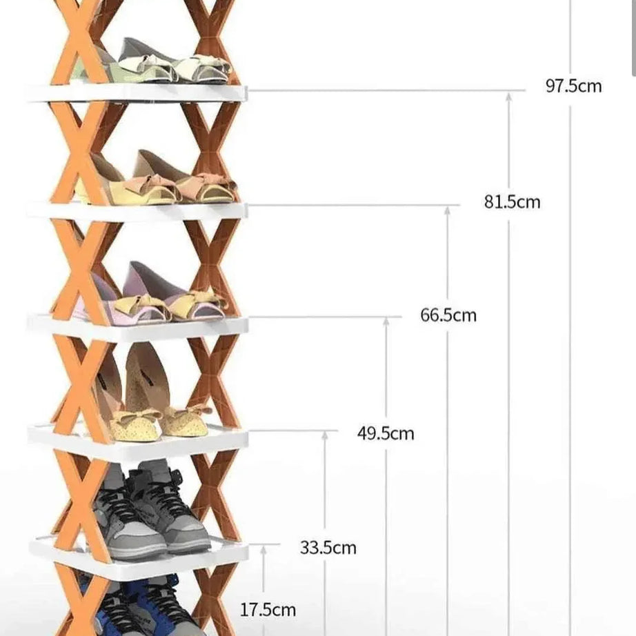 X Shaped Shoe Rack - Stylish and Space-Saving Shoe Organizer