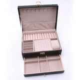 Jewelry Organizer Box with Drawer & Compartments
