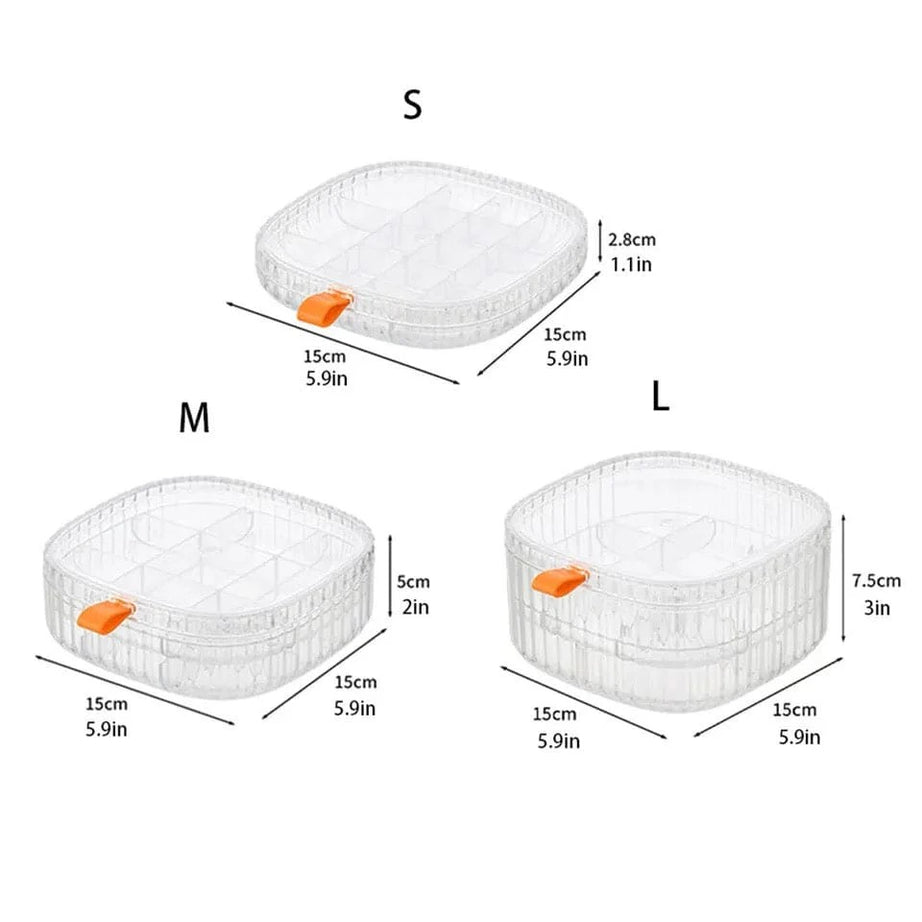 Elegant Transparent Crystal Jewelry Organizer Box | Portable Acrylic Jewelry Storage Case
