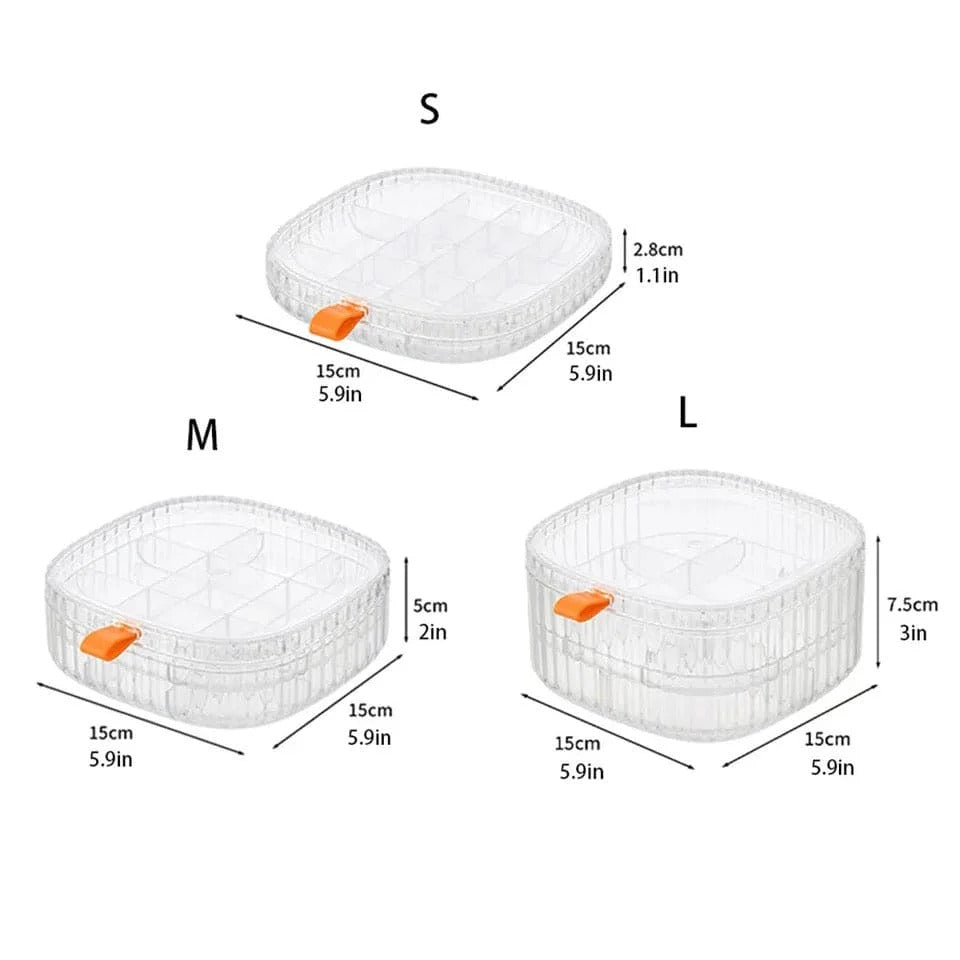 Elegant Transparent Crystal Jewelry Organizer Box | Portable Acrylic Jewelry Storage Case