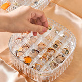 Elegant Transparent Crystal Jewelry Organizer Box | Portable Acrylic Jewelry Storage Case