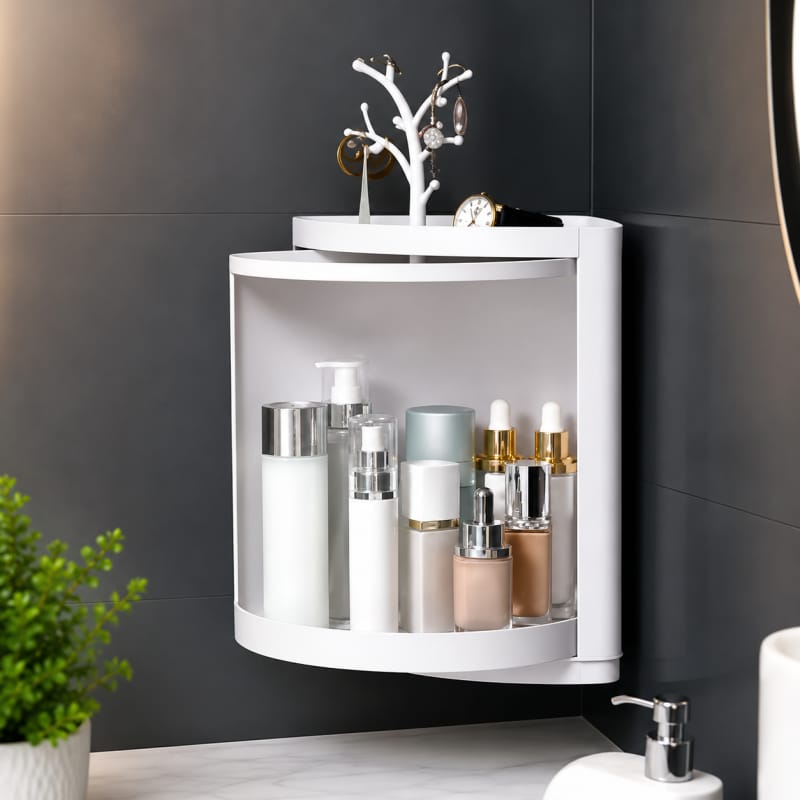 Emsa Single Layer Bathroom Cabinet – Corner Storage Organizer
