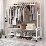 Double Pole Metal Cloth Stand for Home and Office Use