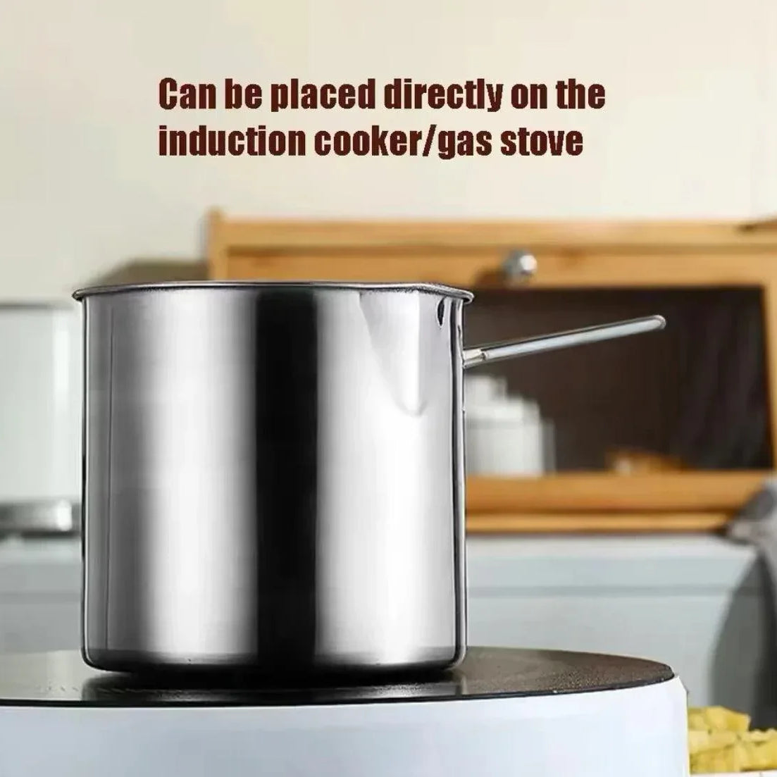 Stainless Steel Deep Fryer with Basket for Home Cooking
