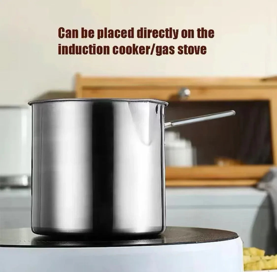 Stainless Steel Deep Fryer with Basket for Home Cooking