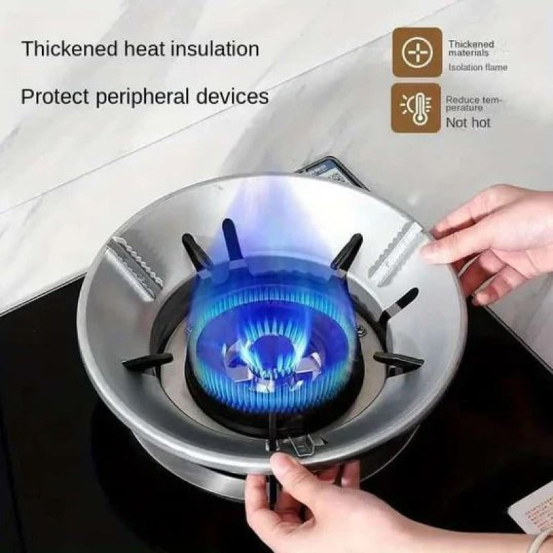 Gas Stove Burner Cover Universal Energy Saving Windproof Shield view 2 - Nexusmart Pakistan