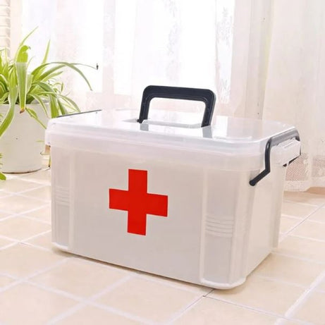 First Aid Medicine Storage Box Two Layers Home Organization view 6 - Nexusmart Pakistan
