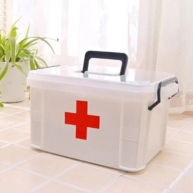 First Aid Medicine Storage Box Two Layers Home Organization view 6 - Nexusmart Pakistan