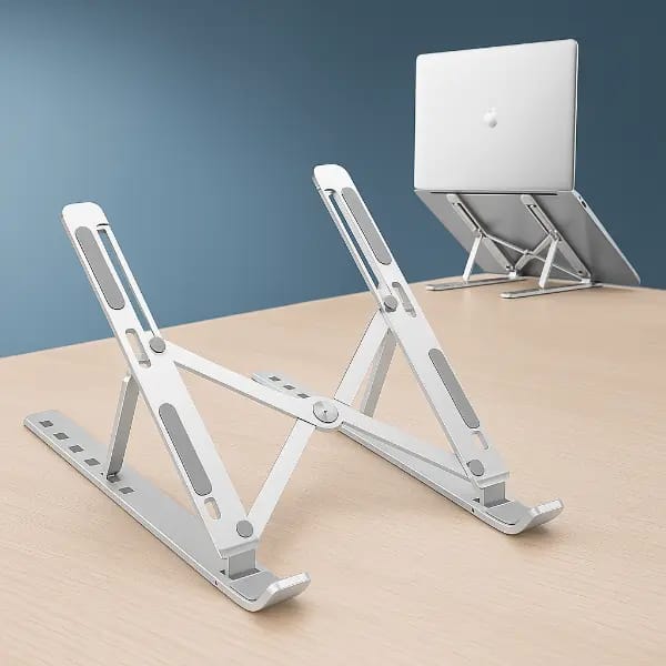 Foldable Adjustable Metal Laptop Stand – Portable Desktop Holder