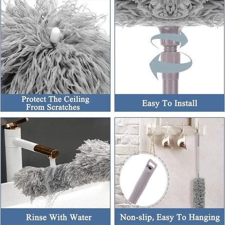 Foldable Cleaning Grey Duster Home Utility & Cleaning Tools view 4 - Nexusmart Pakistan