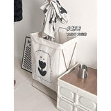 Foldable Fabric Laundry Basket with Metal Frame & Carry Handles – Space-Saving Laundry Hamper  Product Description