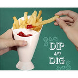 French Fries Holder Fry Cone Dipping Cup Party Serving Set view 2 - Nexusmart Pakistan