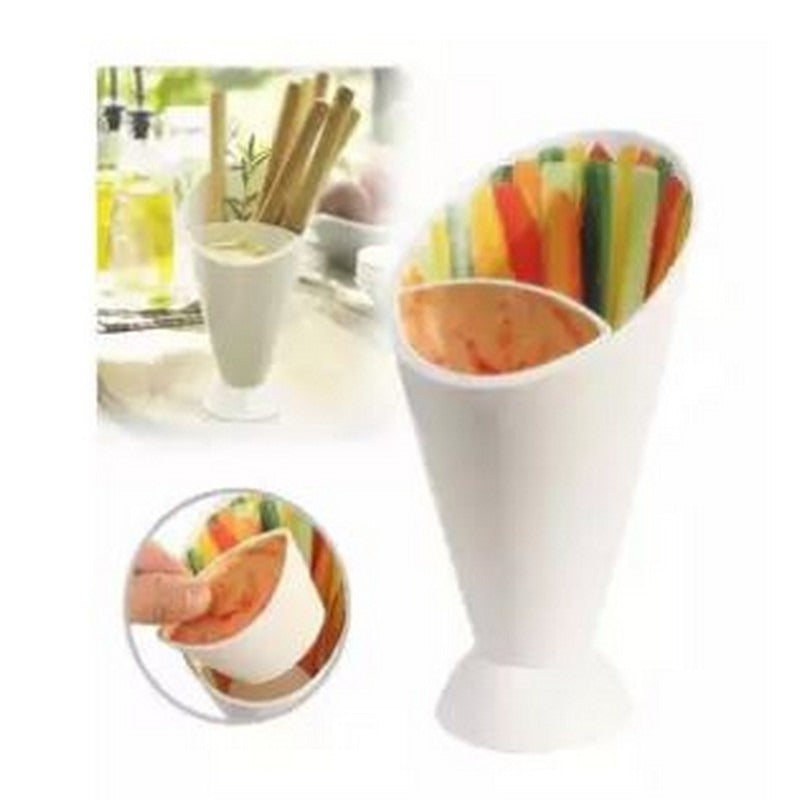 French Fries Holder Fry Cone Dipping Cup Party Serving Set view 3 - Nexusmart Pakistan