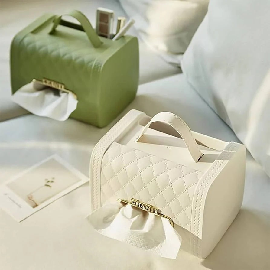 Elegant Purse-Style Tissue Box Premium Decorative Holder view 4 - Nexusmart Pakistan