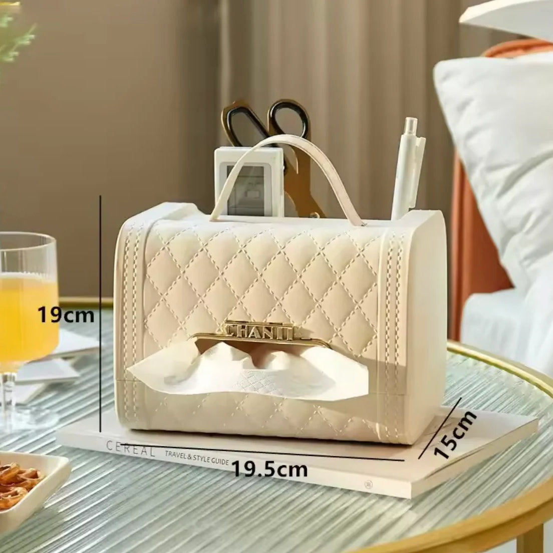 Elegant Purse-Style Tissue Box Premium Decorative Holder view 5 - Nexusmart Pakistan
