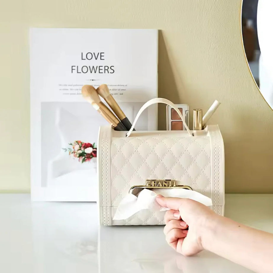 Elegant Purse-Style Tissue Box Premium Decorative Holder view 6 - Nexusmart Pakistan