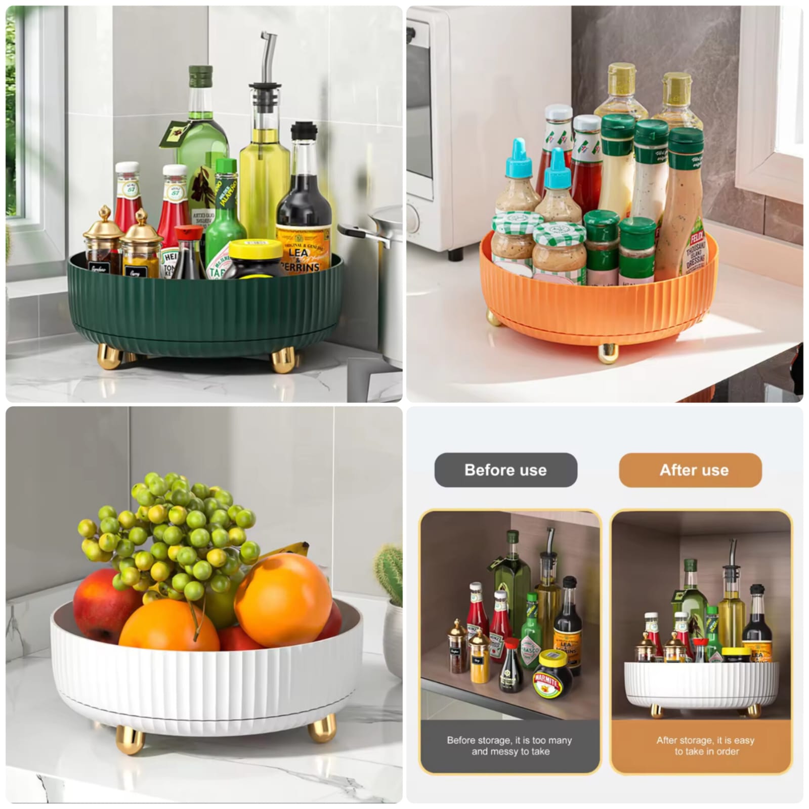 Buy Luxury 360 Rotating Tray Organizer Online in Pakistan product image - Nexusmart Pakistan