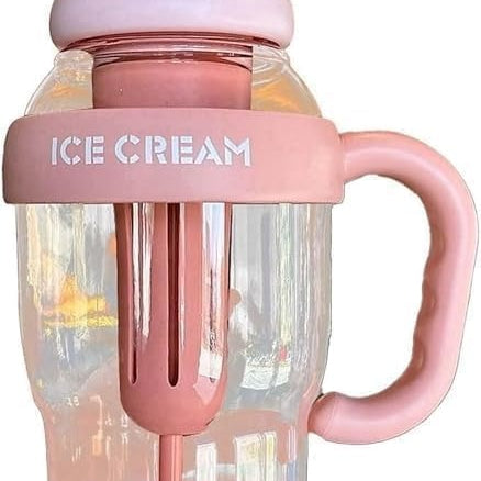 1300ML Ice Cream Fruit Infuser Water Bottle with Straw & Handle – Leakproof Tea Infuser Tumbler