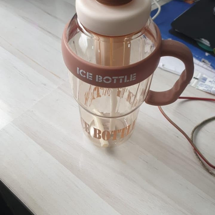 1300ML Ice Cream Fruit Infuser Water Bottle with Straw & Handle – Leakproof Tea Infuser Tumbler