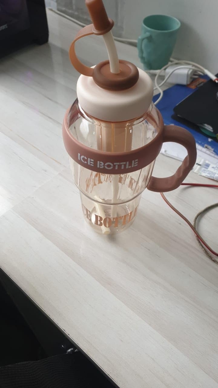 1300ML Ice Cream Fruit Infuser Water Bottle with Straw & Handle – Leakproof Tea Infuser Tumbler