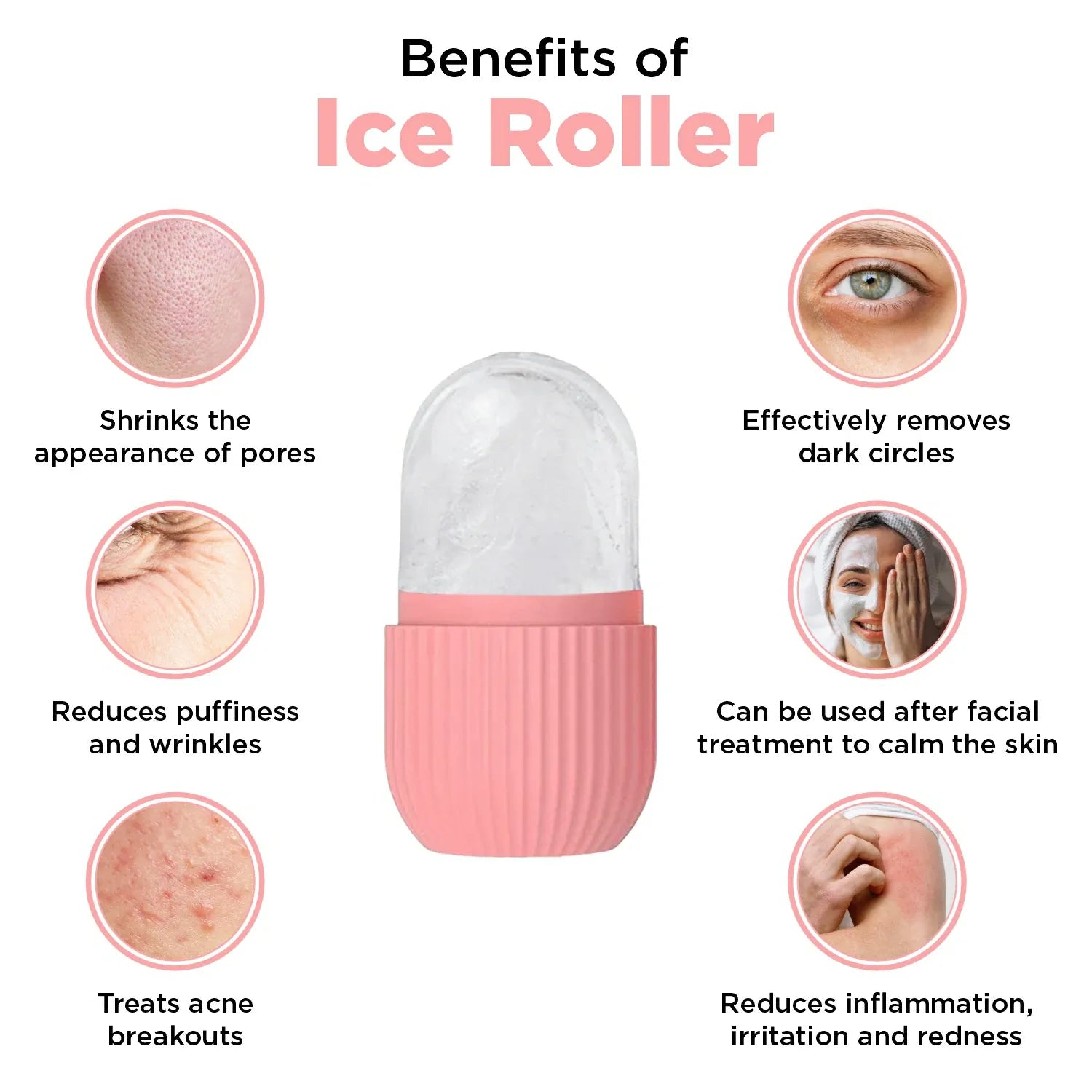 Silicone Face Ice Roller Massage Home & Kitchen Essentials view 2 - Nexusmart Pakistan