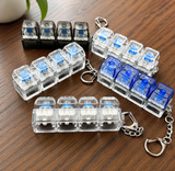 Keyboard LED Fidget Keychain – Mini RGB Mechanical Switch Keychain Clicker | Pocket Stress Relief Fidget Toy for Keyboard Enthusiasts