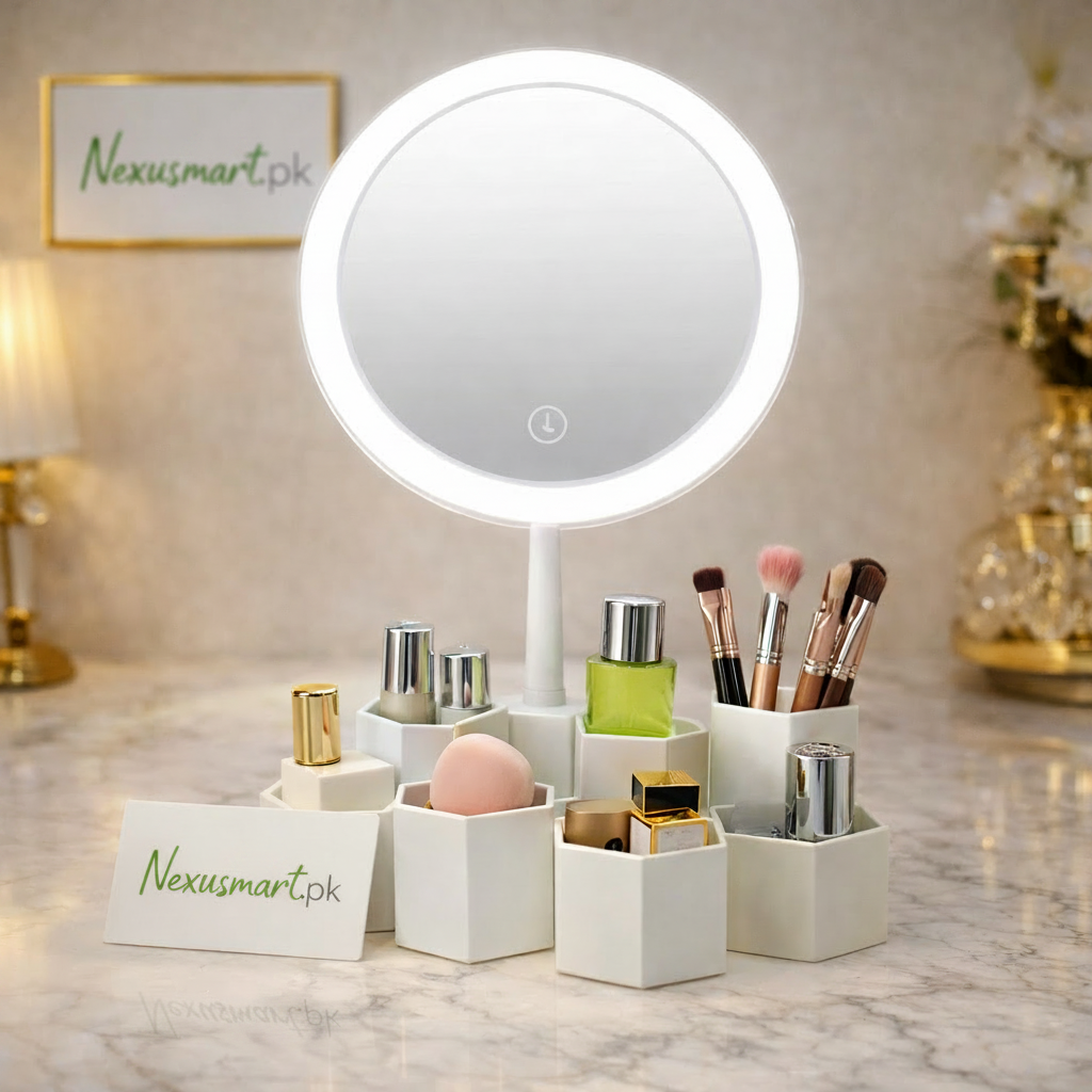 LED Vanity Mirror with Professional Lighting & Smart Storage_nexusmart.pk