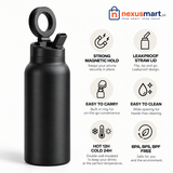 Water Bottle with Magnetic Phone Holder – Hands-Free Sports Bottle