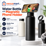 Water Bottle with Magnetic Phone Holder – Hands-Free Sports Bottle