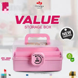Makeup Organizer Storage Box – Multi-Layer Brush, Lipstick & Cosmetic Organizer with Li