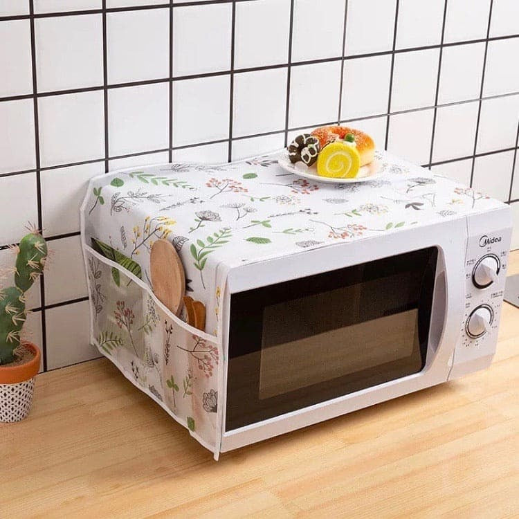 Microwave Dust-safe Cover with Pockets Home Organization product image - Nexusmart Pakistan