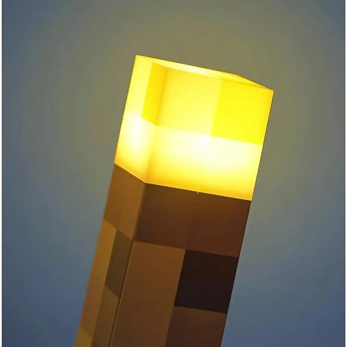 Minecraft Torch Lamp LED Night Light – Rechargeable Pixel Gaming Room Decor