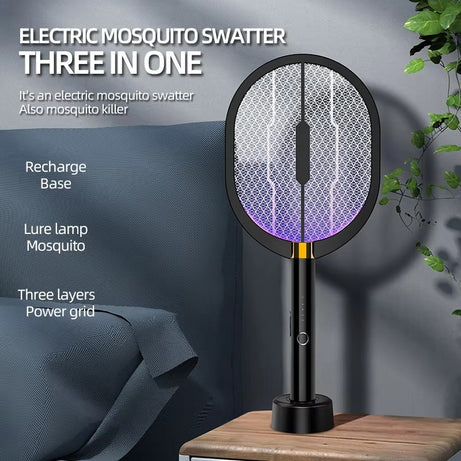 Top Quality Mosquito Racket 3000V Rechargeable 3 in 1 nexusmart view 8 - Nexusmart Pakistan