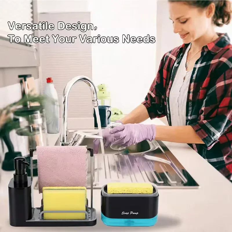 Multi-Functional Kitchen Soap Dispenser with Sponge Holder product image - Nexusmart Pakistan