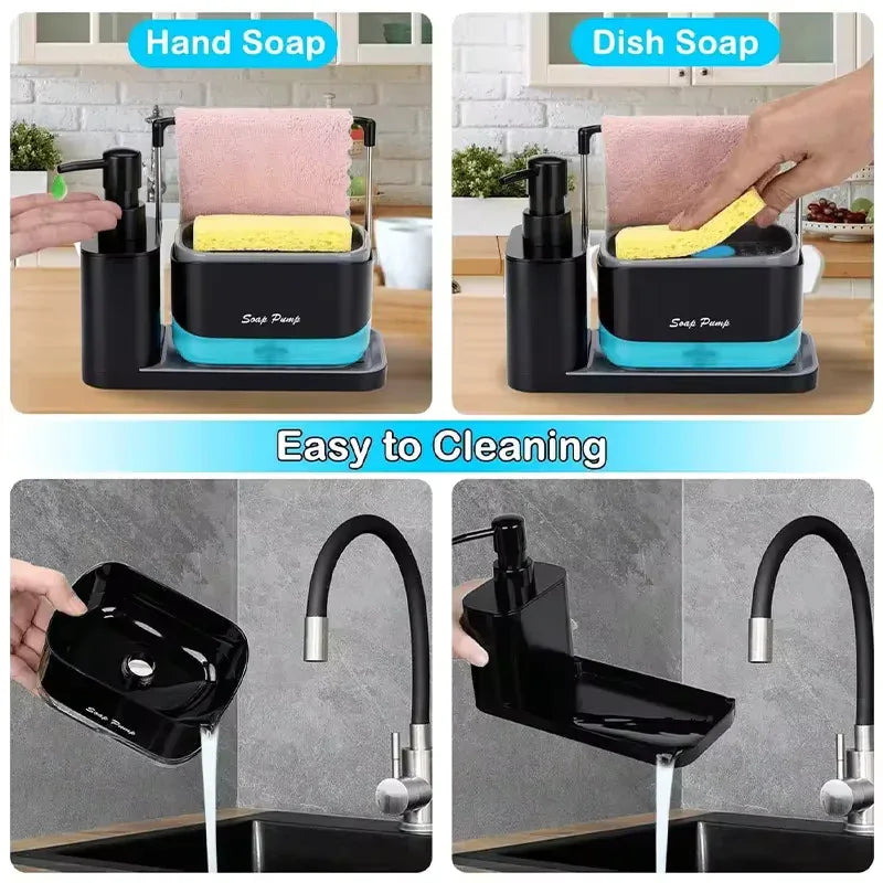 Multi-Functional Kitchen Soap Dispenser with Sponge Holder view 3 - Nexusmart Pakistan